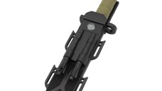 Set de doua cutite cu amnar si ascutitor , 32 cm DEPOX® , teaca multifunctionala, verde military
