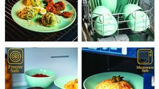 Set de Farfurii Peppermint 16 Piese pentru 4 Persoane - Verde Menta Lucios, Cesiro