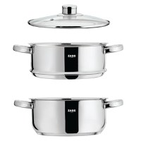 Set de gatit sub Aburi din Inox Zass Gourmet ZG-SSS 01, inox - 2