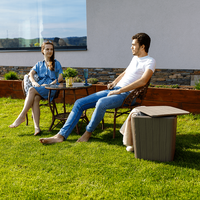 Set de gradina din rattan  1 + 2, maro, JARUB - 8