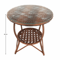 Set de gradina din rattan  1 + 2, maro, JARUB - 3