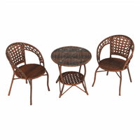 Set de gradina din rattan  1 + 2, maro, JARUB - 20