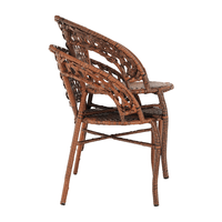 Set de gradina din rattan  1 + 2, maro, JARUB - 5