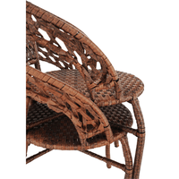 Set de gradina din rattan  1 + 2, maro, JARUB - 4