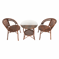 Set de gradina din rattan  1 + 2, maro, JARUB - 15