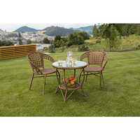 Set de gradina din rattan  1 + 2, maro, JARUB - 9