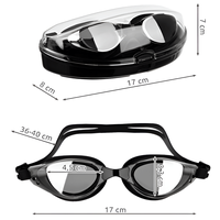 Set de Inot Ochelari Anti-Aburire si Protectie UV,  Dopuri Urechi Moi Ajustabile, Cleste Nas, Marime Curea Reglabila - 6