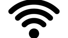 Set de Stickere Avertizare Wifi Negre, 12x12 cm, 4 Bucati