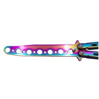Set doua briceaguri fluture de antrenament IdeallStore®, Rainbow Distortion, otel inoxidabil - 4