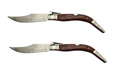 Set doua bricege de vanatoare cricket, lama otel inoxidabil, maro, 50 cm