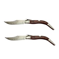 Set doua bricege de vanatoare cricket, lama otel inoxidabil, maro, 50 cm - 1