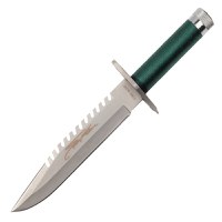 Set doua Cutite de vanatoare , Tactical Knife, IdeallStore®, otel inoxidabil, verde, 35 cm - 3