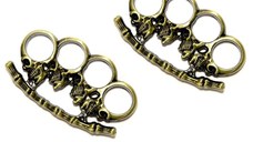 Set doua rozete metalice tip box, pumnal, Celtic SKull Bronze, 160 g