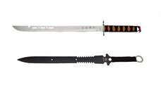 Set doua sabii de vanatoare, IdeallStore®, Japan Soul, 70 cm, teaca inclusa