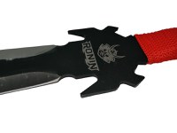 Set doua sabii de vanatoare IdeallStore®, Red Ronin si Dao Blade, otel inoxidabil, negru, teaca inclusa - 12
