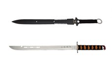Set doua sabii, IdeallStore®, Ninja Path, 70 cm, teaca inclusa