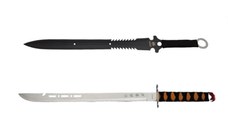 Set doua sabii, IdeallStore®, Ninja Path, 70 cm, teaca inclusa