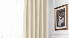 Set draperie din catifea blackout cu inele albe, Madison, 250x230 cm, densitate 700 g ml, Winter White, 2 buc