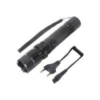Set Electrosoc Lanterna tip Police 1000KV si Briceag fluture basic, 22 cm, argintiu - 6