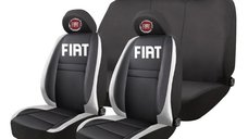 Set Huse Scaune Universale HLX4 Compatibile cu Fiat – Negru/Gri