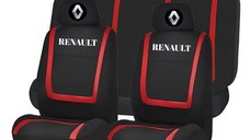 Set Huse Universale pentru Scaune Renault - Negru si Rosu
