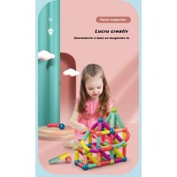 Set inteligent de cuburi magnetice, forme geometrice, 42 piese, Multicolor - 2