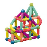 Set inteligent de cuburi magnetice, forme geometrice, 42 piese, Multicolor - 1