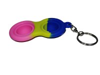 Set jucarii antistres, Pop it, breloc, silicon, 8 cm, tricolor - 7