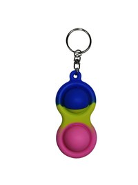 Set jucarii antistres, Pop it, breloc, silicon, 8 cm, tricolor - 11