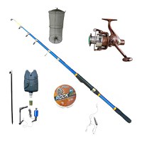 Set lanseta telescopica 3 m carbon, mulineta NBR 3000 Cool Angel, juvelnic, senzor cu swinger, fir 150 m, montura crap - 2