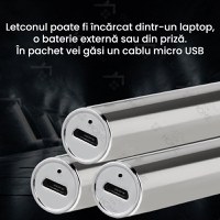 Set letcon portabil cu incarcare USB, GlowforHome, pistol pentru lipit, cositorit si sudat componente electronice - 1
