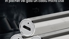 Set letcon portabil cu incarcare USB, GlowforHome, pistol pentru lipit, cositorit si sudat componente electronice