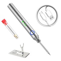 Set letcon portabil cu incarcare USB, GlowforHome, pistol pentru lipit, cositorit si sudat componente electronice - 4