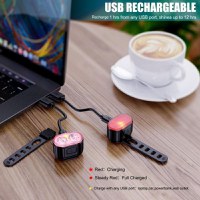Set Lumini Bicicleta, Far si Stop LED,Negru - Negru - 10