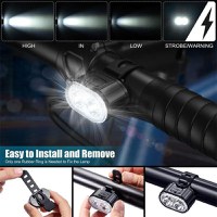 Set Lumini Bicicleta, Far si Stop LED,Negru - Negru - 2