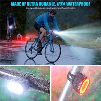 Set Lumini Bicicleta, Far si Stop LED,Negru - Negru - 3