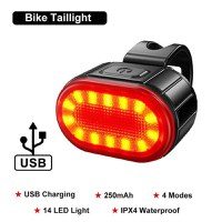 Set Lumini Bicicleta, Far si Stop LED,Negru - Negru - 6