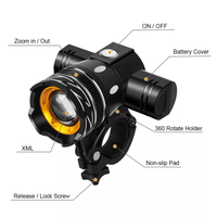 Set Lumini Bicicleta Fata/Spate, 3 Moduri de Iluminare LED, Rezistent la Apa IPX6, Far si Stop, Acumulator Reincarcabil - 2