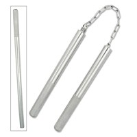 Set maceta de vanatoare IdeallStore®, Knife of Mind, otel inoxidabil, argintie, 46 cm si nunceag metalic - 12