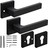 Set Maner Usa Interior cu Rozeta Cheie, Reversibil, Universal,Silentios, Reglabil, Elegant, Rezistent, din Aluminiu/Fier - 1