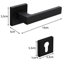 Set Maner Usa Interior cu Rozeta Cheie, Reversibil, Universal,Silentios, Reglabil, Elegant, Rezistent, din Aluminiu/Fier - 5