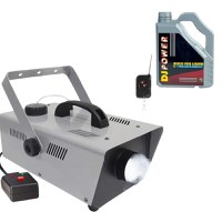 Set masina de fum profesionala si lichid 9 l, telecomanda, 2000 KV - 5