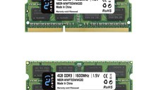 Set memorie RAM 8 GB (2x4 GB) sodimm ddr3, 1600 Mhz, Nelbo, dual channel, pentru laptop