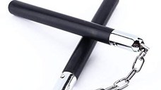 Set Nunceag, 31 cm si briceag fluture, 22 cm, negru
