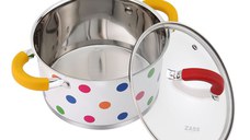 Set oale Inox cu capac Zass Gourmet ZG-SCS 02, multicolor, 10 piese