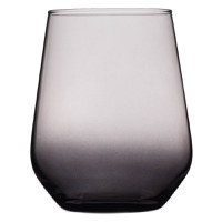 Set pahare sticla, smoke, capacitate 0,425l, negru mat - 1