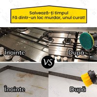 Set perii si bureti de curatare, GlowforHome, diverse duritati, 38 piese, baie, bucatarie, cada, gresie, faianta, covor - 8