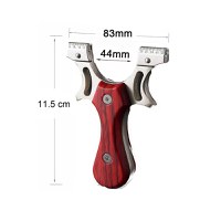 Set prastie cu lase, Sling Queen, metalic, 11.5 cm, cu boloboc, maner lemn, maro si 300 bile - 1