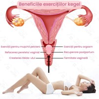 Set Premium greutati, GlowforHome, pentru exercitii kegel si tratament incontinenta urinara la femei, cristal jad roz - 5