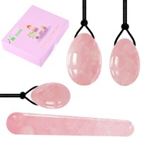 Set Premium greutati, GlowforHome, pentru exercitii kegel si tratament incontinenta urinara la femei, cristal jad roz - 7